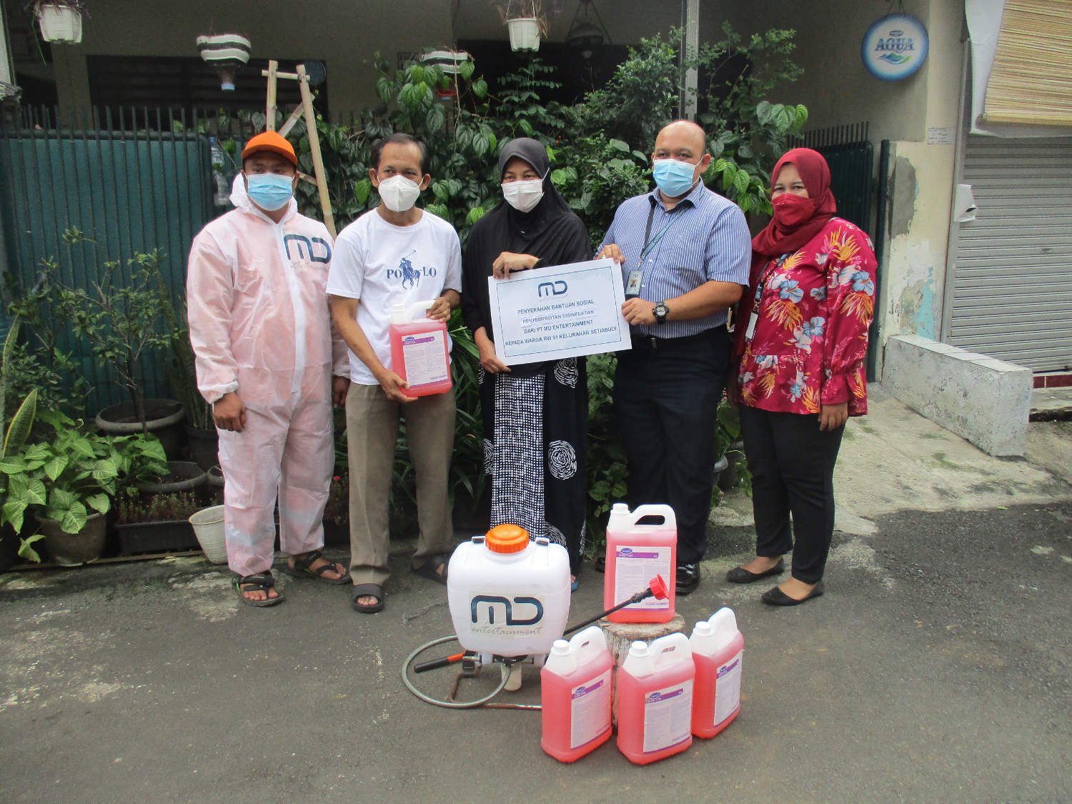 CSR Activities – Bantuan Penyemprotan Disinfektan di lingkungan kelurahan Setiabudi, Jakarta Selatan