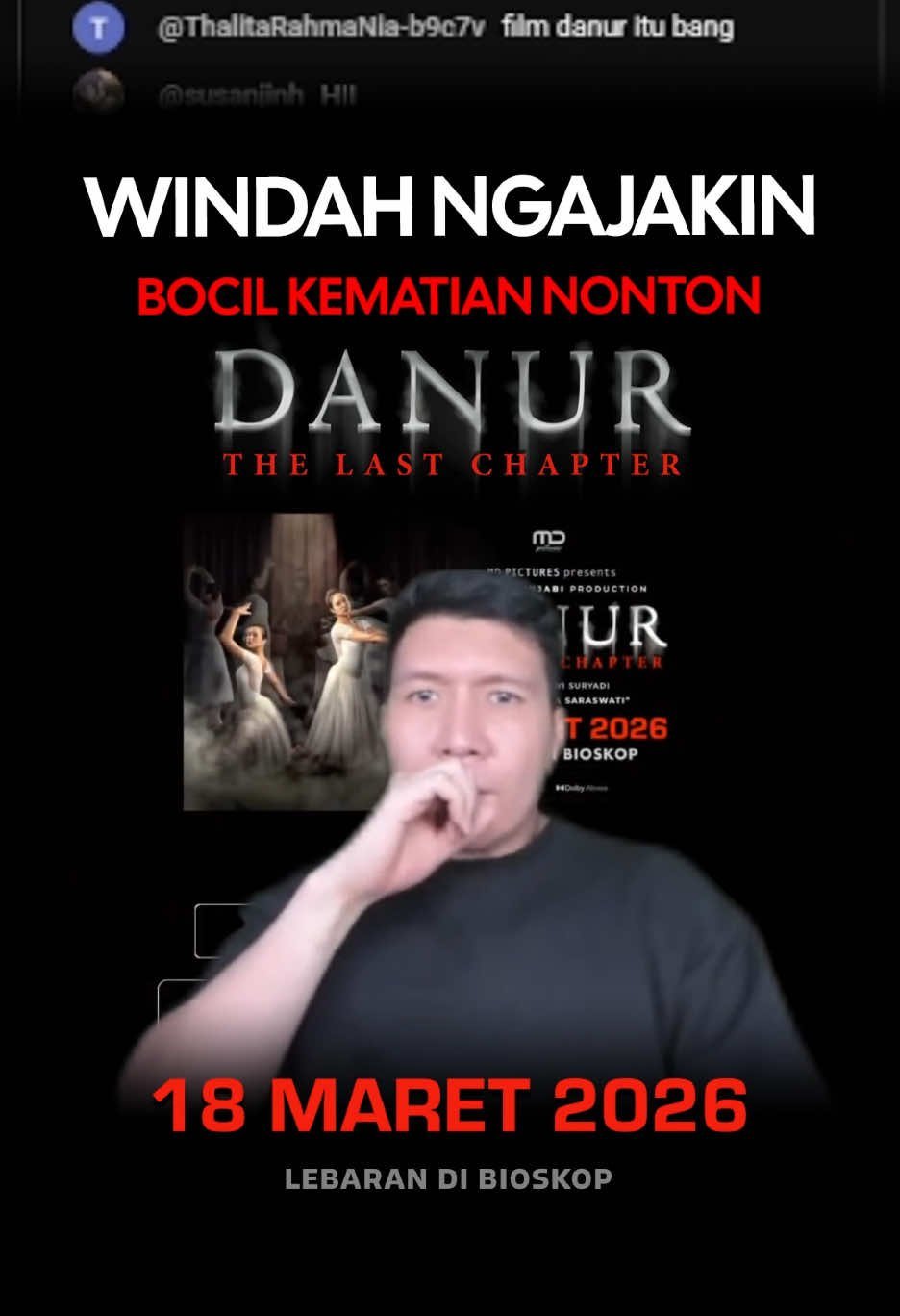 Windah Basudara Ajak Bocil Kematian Nonton Danur: The Last Chapter yang Tayang Lebaran